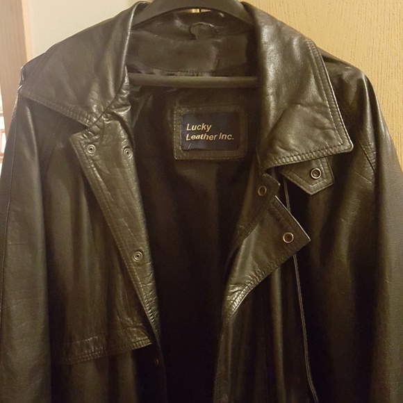 genuine leather trench coats